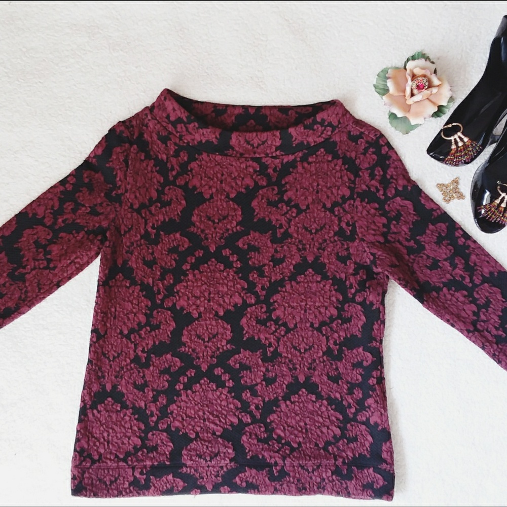 Burgundy Vintage Blouse